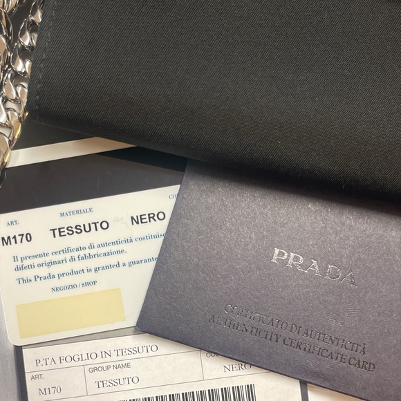 PRADA Tessato Black Nylon Tri-fold wallet - Picture 11 of 11